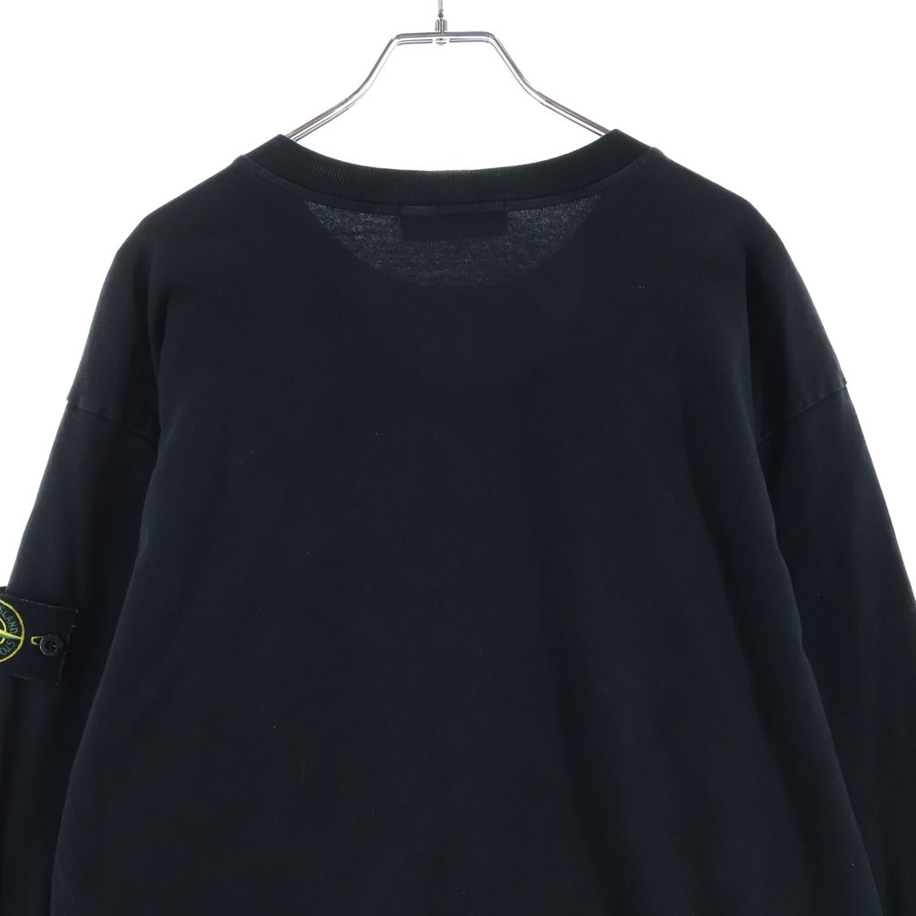 STONE ISLAND(ストーンアイランド) Long Sleeve Sweat ロゴワッペン付き クルーネック スウェットトレーナー ブラック 791563750