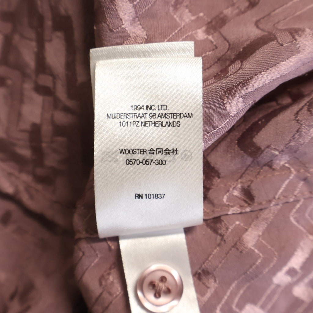 SUPREME(シュプリーム) 22SS Monogram Silk S/S Shirt モノグラム シルク 半袖シャツ ピンク