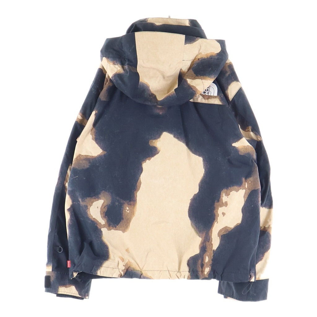 SUPREME(シュプリーム) ×THE NORTH FACE 21AW Bleached Denim Print Mountain Jacket ブリーチド デニムプリント マウンテンジャケット ブラック/オレンジ NP521001
