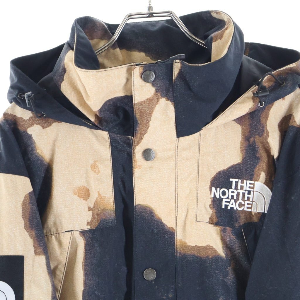 SUPREME(シュプリーム) ×THE NORTH FACE 21AW Bleached Denim Print Mountain Jacket ブリーチド デニムプリント マウンテンジャケット ブラック/オレンジ NP521001