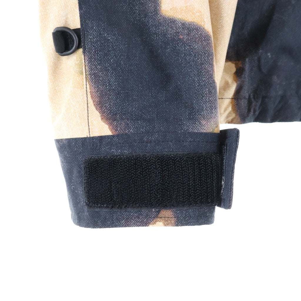 SUPREME(シュプリーム) ×THE NORTH FACE 21AW Bleached Denim Print Mountain Jacket ブリーチド デニムプリント マウンテンジャケット ブラック/オレンジ NP521001
