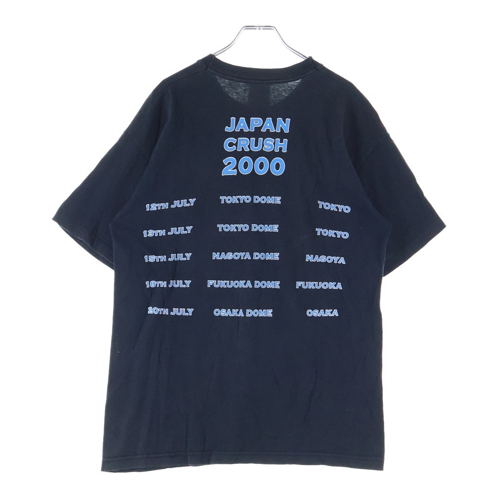 VINTAGE(ヴィンテージ) 00s BONJOVI FOREVER AMERICAN FLAG SKULL JAPAN TOUR アメリカンフラッグ スカル クルーネックTシャツ ブラック