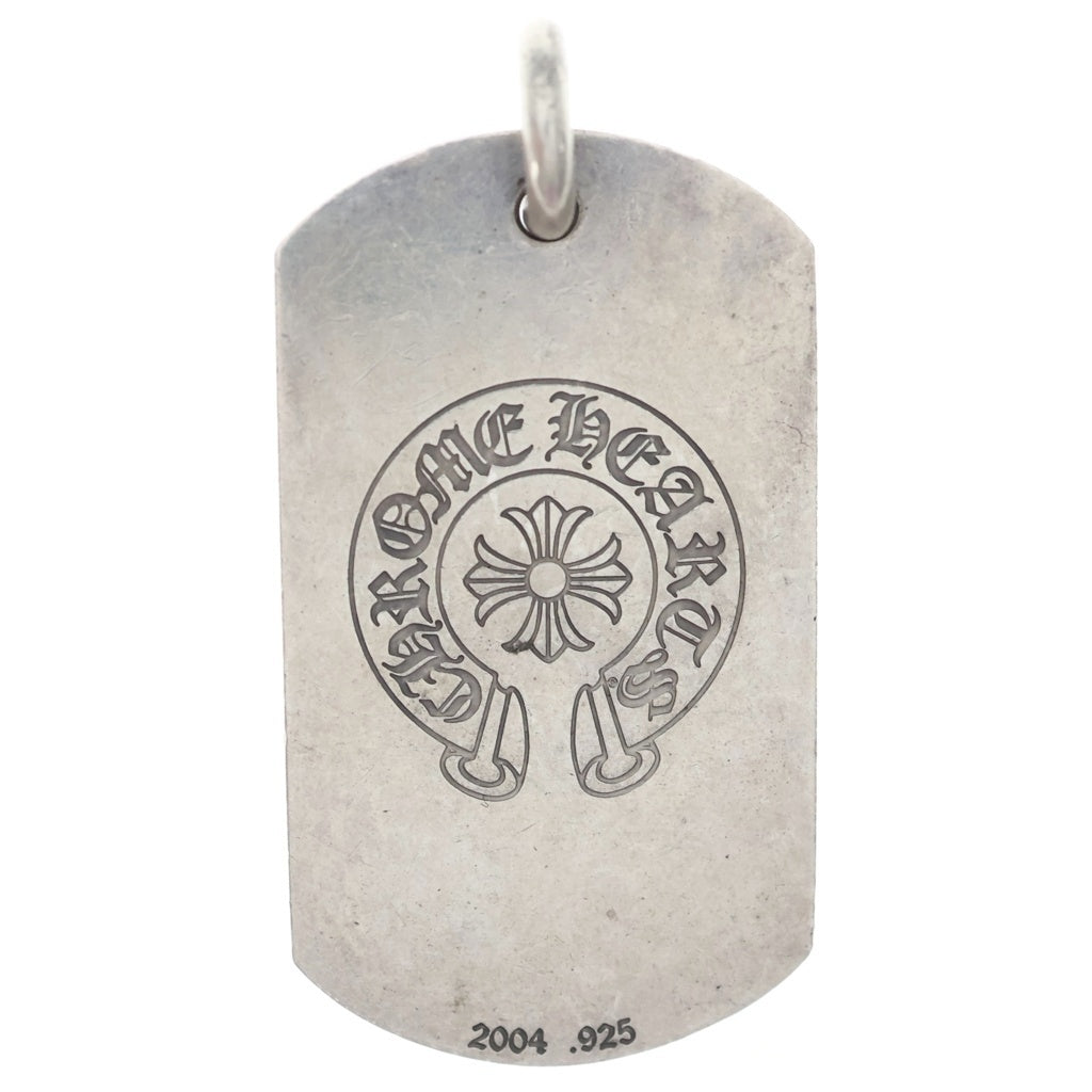 CHROME HEARTS(クロムハーツ) D TAG LRG NYC限定 FUCK YOU CHプラス ドッグタグ ラージ ペンダントトップ シルバー