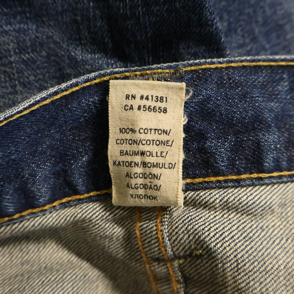RRL(ダブルアールエル) 90s-00s 紙タグ ダメージリペア加工 ひげ加工 ストレートデニム W28 L30 インディゴ