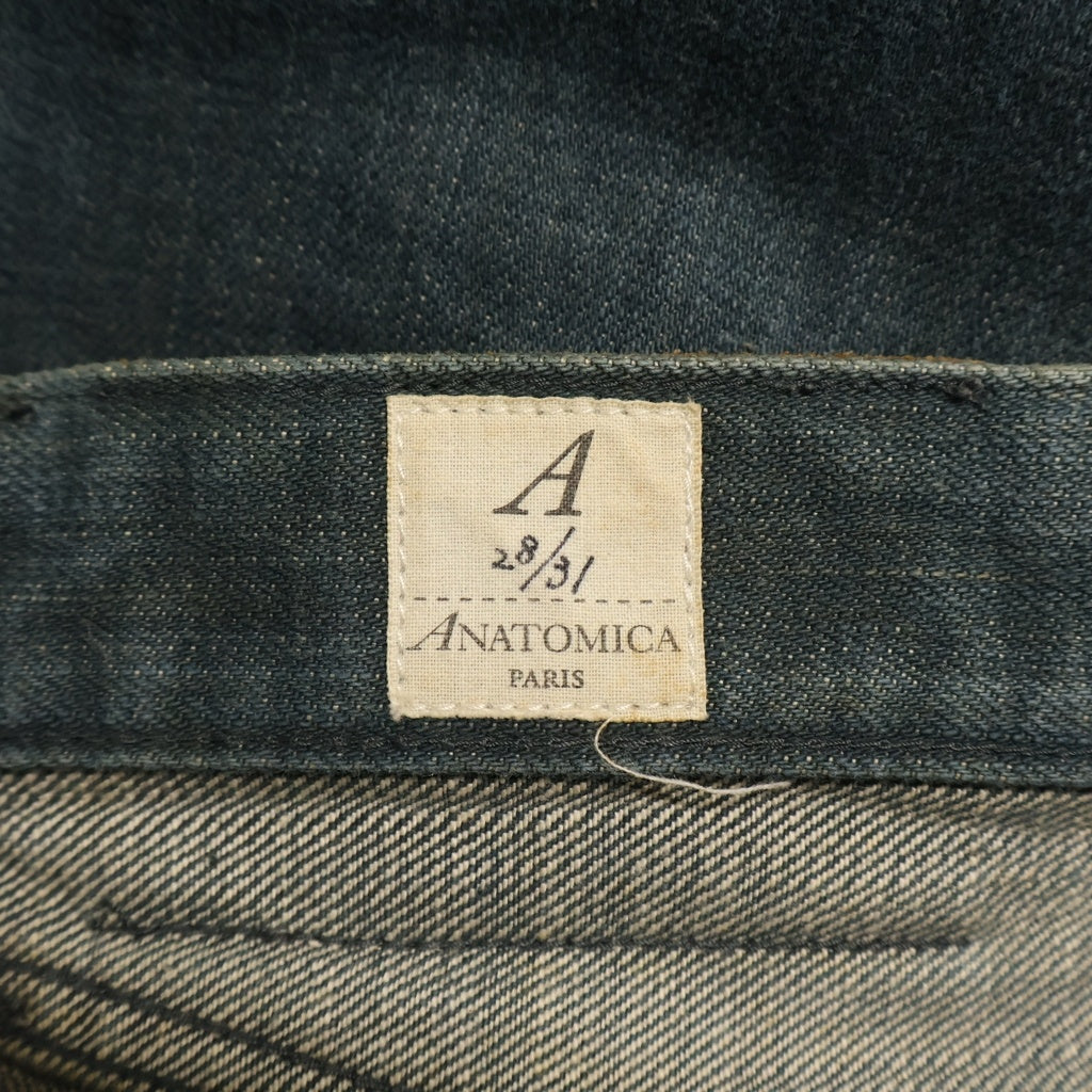 ANATOMICA(アナトミカ) 618 ORIGINAL スリムフィット 藍染 ストレートパンツ W28 L31 ブルー 530-000-03