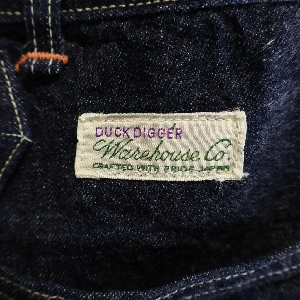 WAREHOUSE(ウェアハウス) DUCK DIGGER シンチバック サスペンダーボタン ペインターパンツ ネイビー