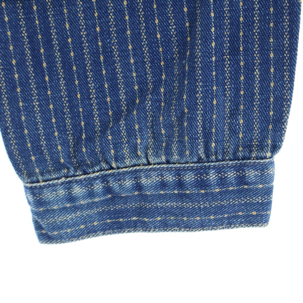RRL(ダブルアールエル) WAGNER JACKET 1st ストライプデニム ライトオンス ユニチケ付 Gジャン ブルー ストライプ 0200011842