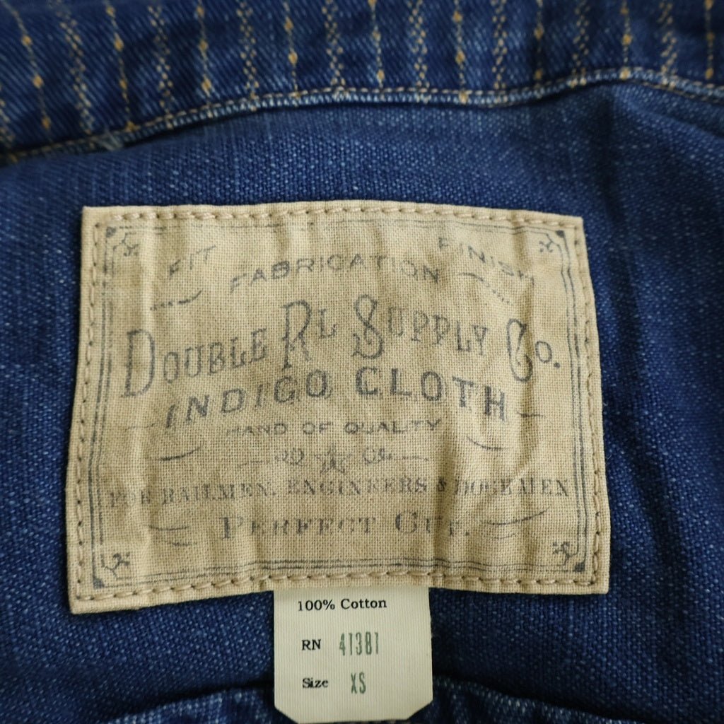 RRL(ダブルアールエル) WAGNER JACKET 1st ストライプデニム ライトオンス ユニチケ付 Gジャン ブルー ストライプ 0200011842