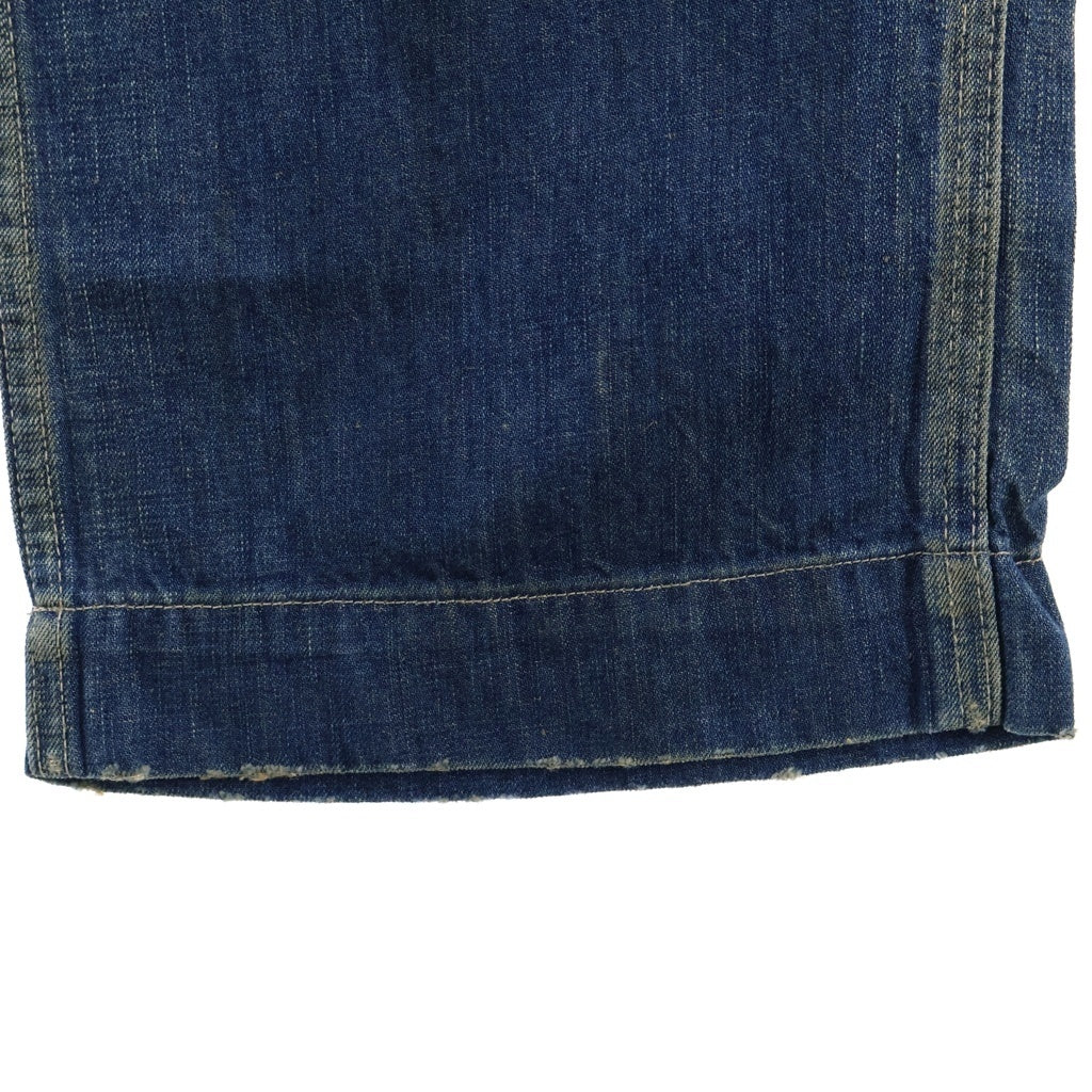 RRL(ダブルアールエル) メタルボタン ライトデニム シンチバック ビンテージ加工 ワイド ペインターパンツ インディゴ 4858286WBZP