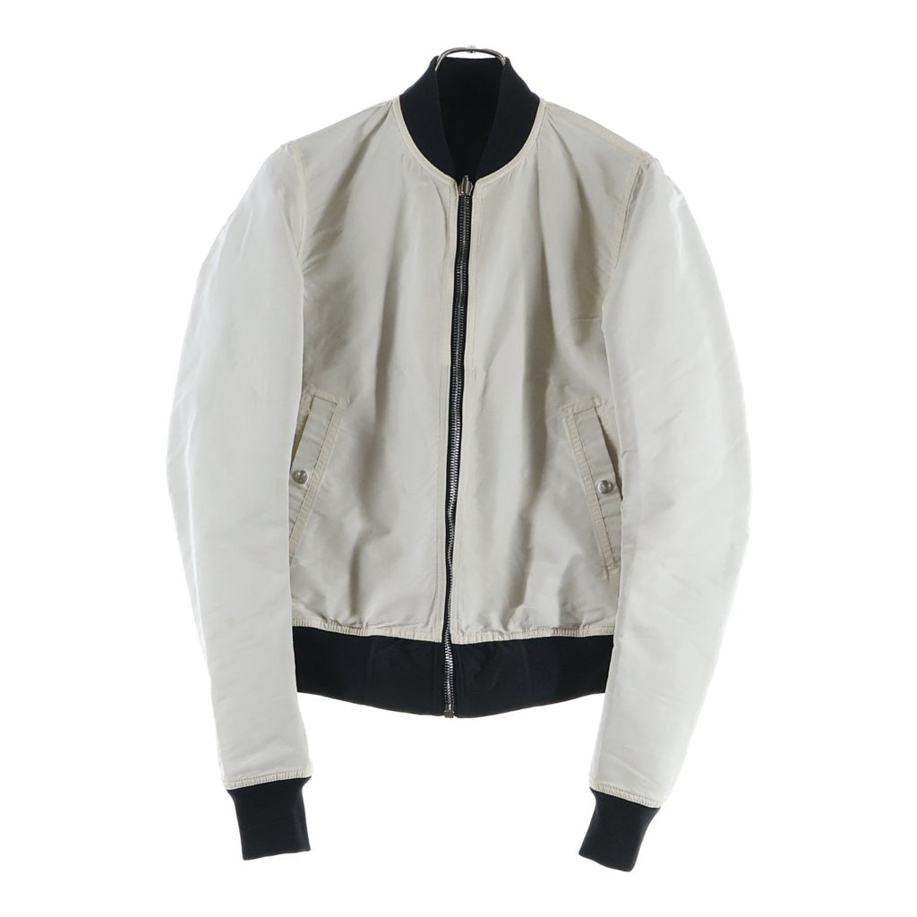 Rick Owens(リックオウエンス) Reversible Cropped Flight Bomber MA-1 リックオウエンス リバーシブル フライト ボンバー ジャケット ブルゾン ブラック/ホワイト RU20S7786-FRT