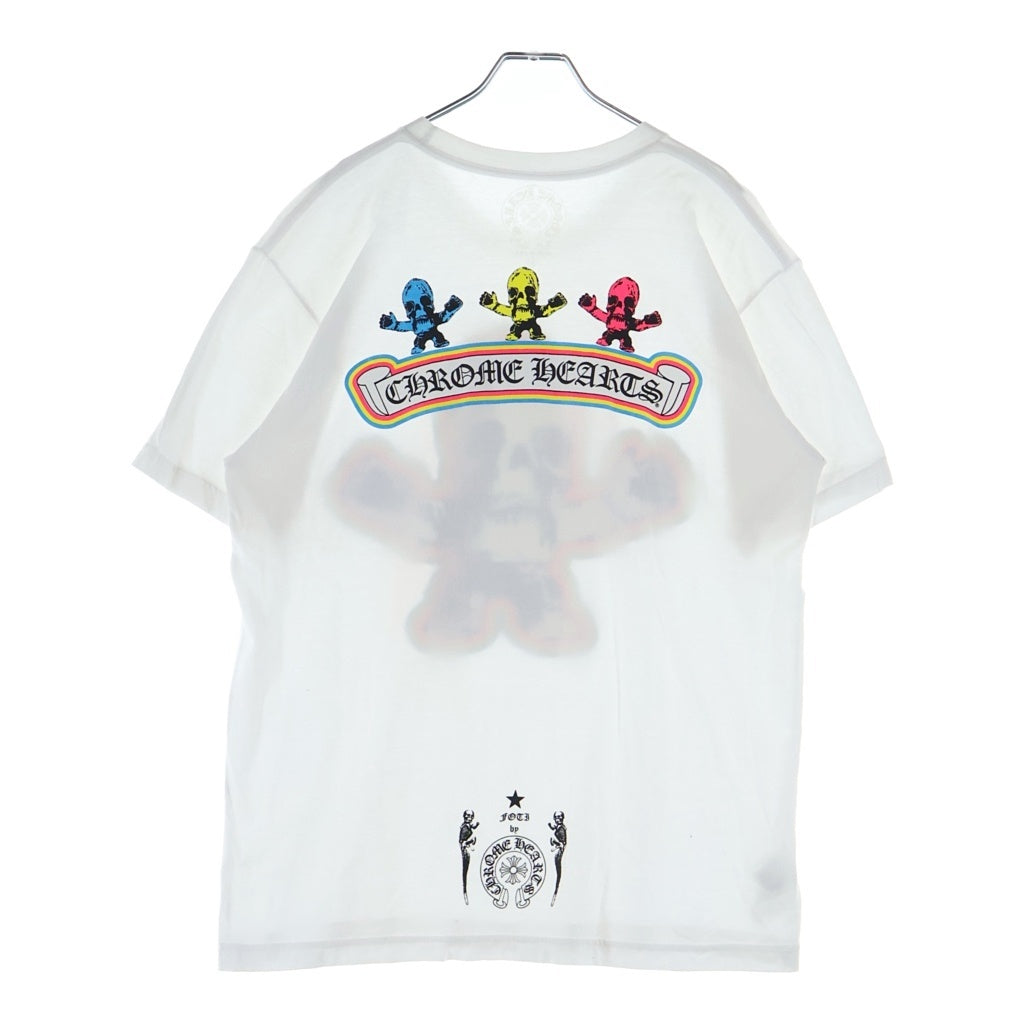 CHROME HEARTS(クロムハーツ) FOTI Rainbow Scroll Logo Tee フォティ ハリスティータ レインボー スクロールロゴ クルーネックTシャツ ホワイト