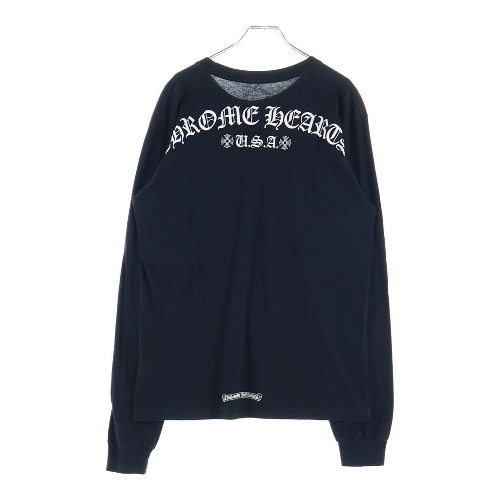 CHROME HEARTS(クロムハーツ) ARCH LOGO USA バックアーチロゴ プリントロングスリーブTシャツ 長袖カットソー ブラック