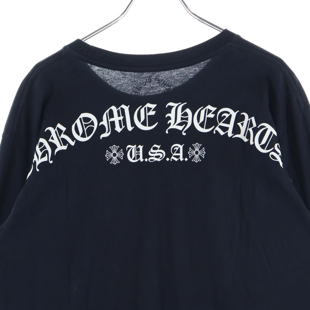 CHROME HEARTS(クロムハーツ) ARCH LOGO USA バックアーチロゴ プリントロングスリーブTシャツ 長袖カットソー ブラック