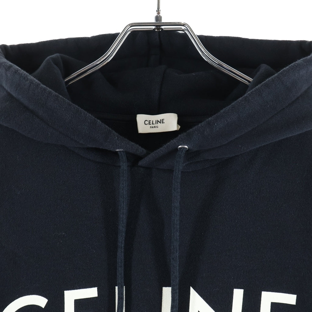 CELINE(セリーヌ) Loose Hoodie In Cotton Fleece ルーズ フーディー コットンフリース ブラック 2Y321670Q
