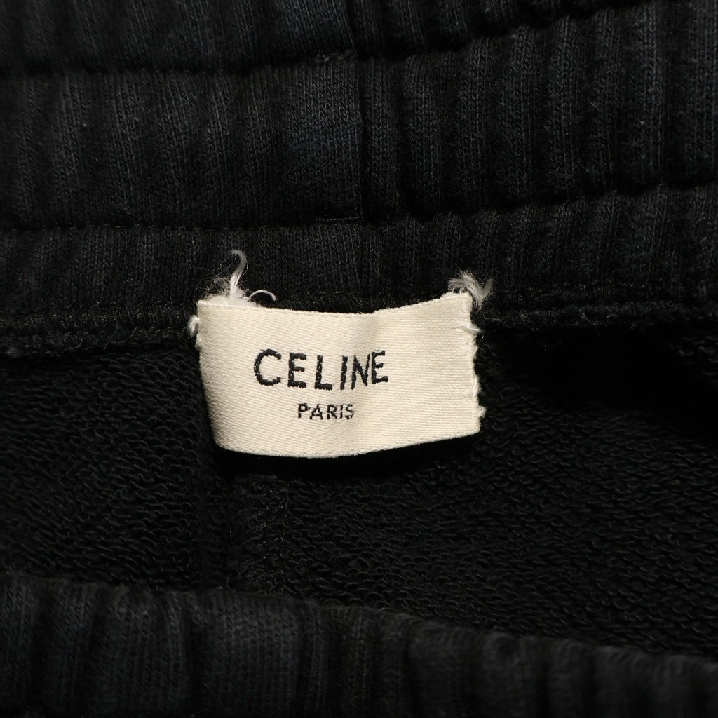 CELINE(セリーヌ) Loose Jogger Pants In Cotton Fleece ロゴプリント ルーズジョガーパンツ ブラック 2Z056670Q