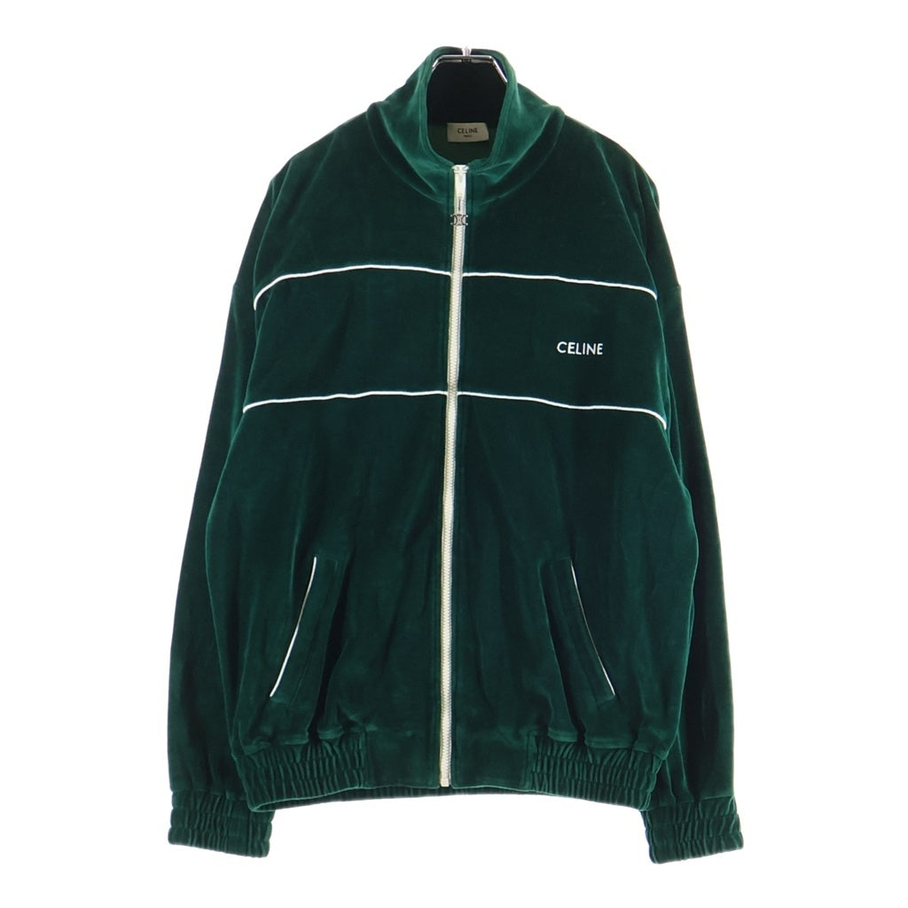 CELINE(セリーヌ) Velvet Logo Track Jacket ベルベット ロゴ 長袖トラックジャージ グリーン 2Y69B679I