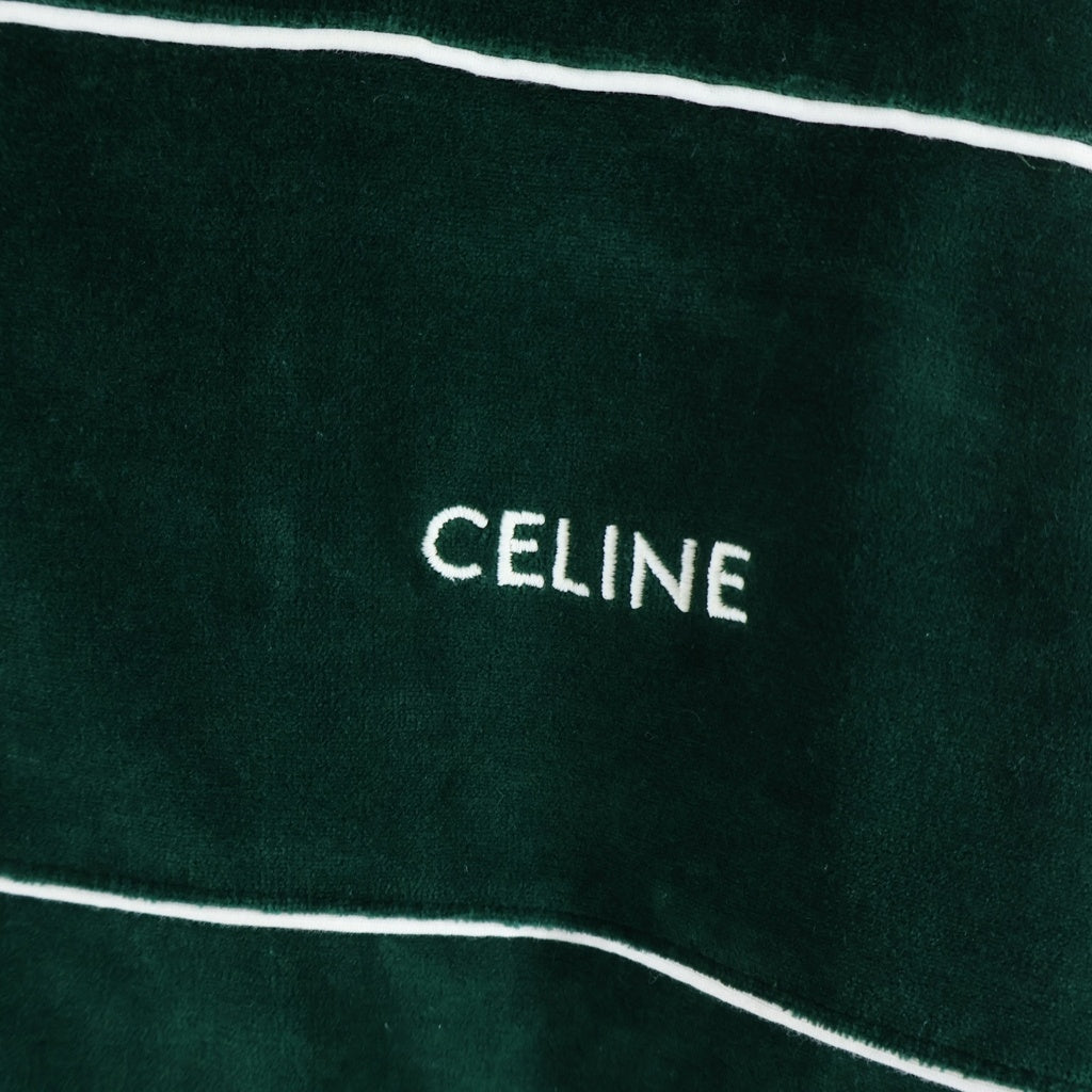 CELINE(セリーヌ) Velvet Logo Track Jacket ベルベット ロゴ 長袖トラックジャージ グリーン 2Y69B679I