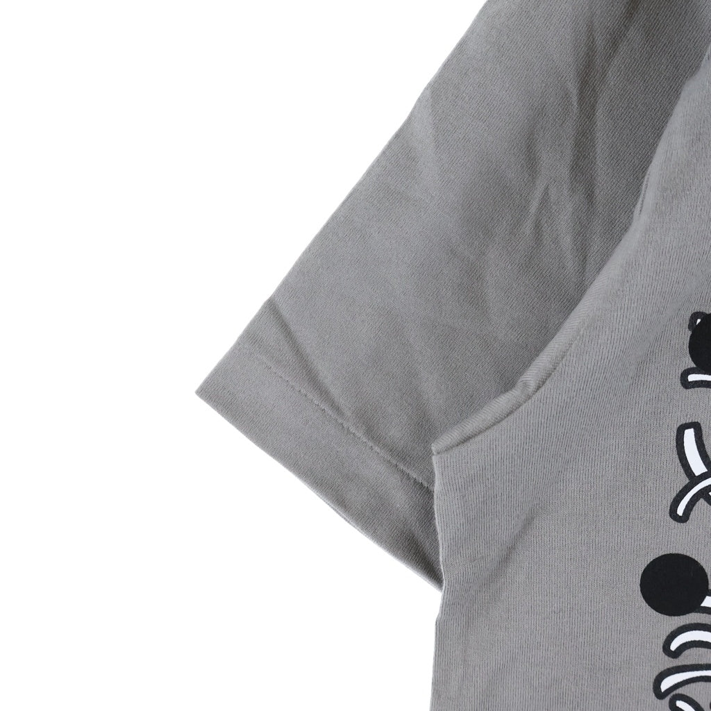 COMME des GARCONS(コムデギャルソン) 24AW ×Christopher Nemeth グラフィック クルーネックTシャツ グレー ON-T003 レディース