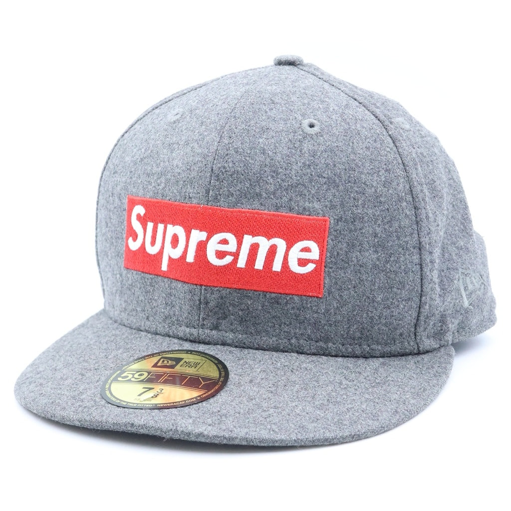 SUPREME(シュプリーム) 11AW ×Loro Piana Box Logo Baseball Cap ロロピアーナ ベースボールキャップ ウール グレー