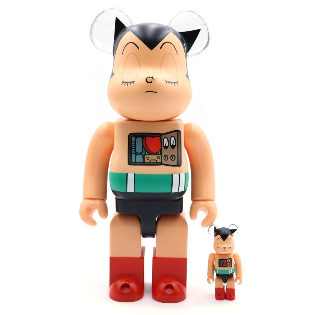 BE@RBRICK(ベアブリック) Astro Boy Sleeping Ver 鉄腕アトム 100%&400% ベアブリック フィギュア 人形 ベージュ