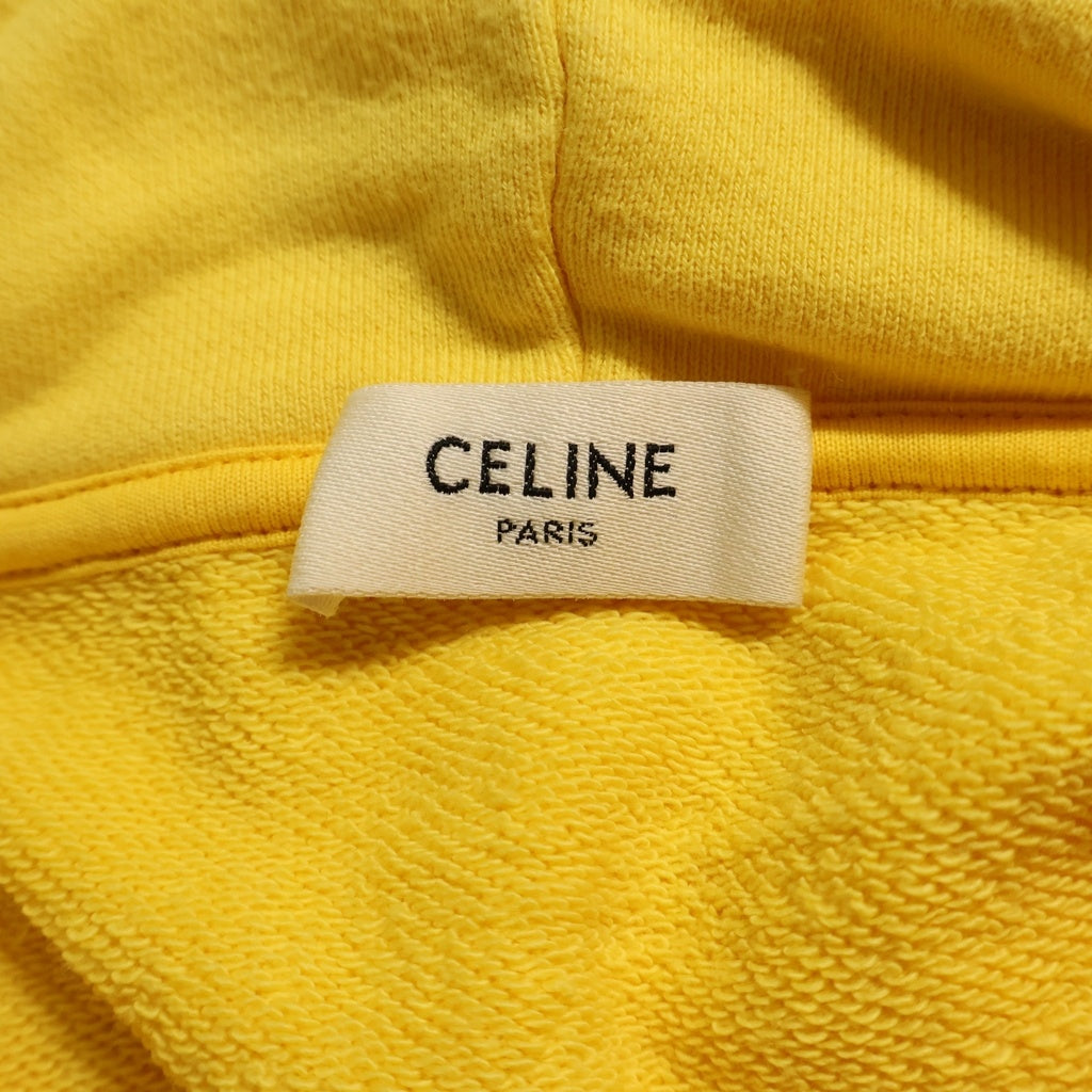 CELINE(セリーヌ) 22SS ロゴプリント プルオーバーパーカー イエロー 2Y695670Q