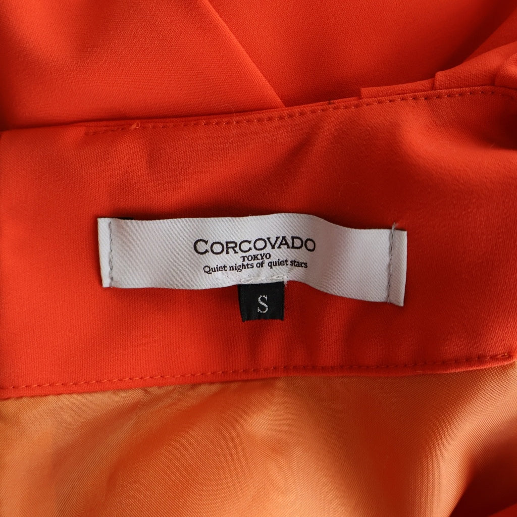 NO BRAND(ノーブランド) CORCOVADO コルコバード ボリュームスリーブ ワンピース レッド 32-222-0003 レディース
