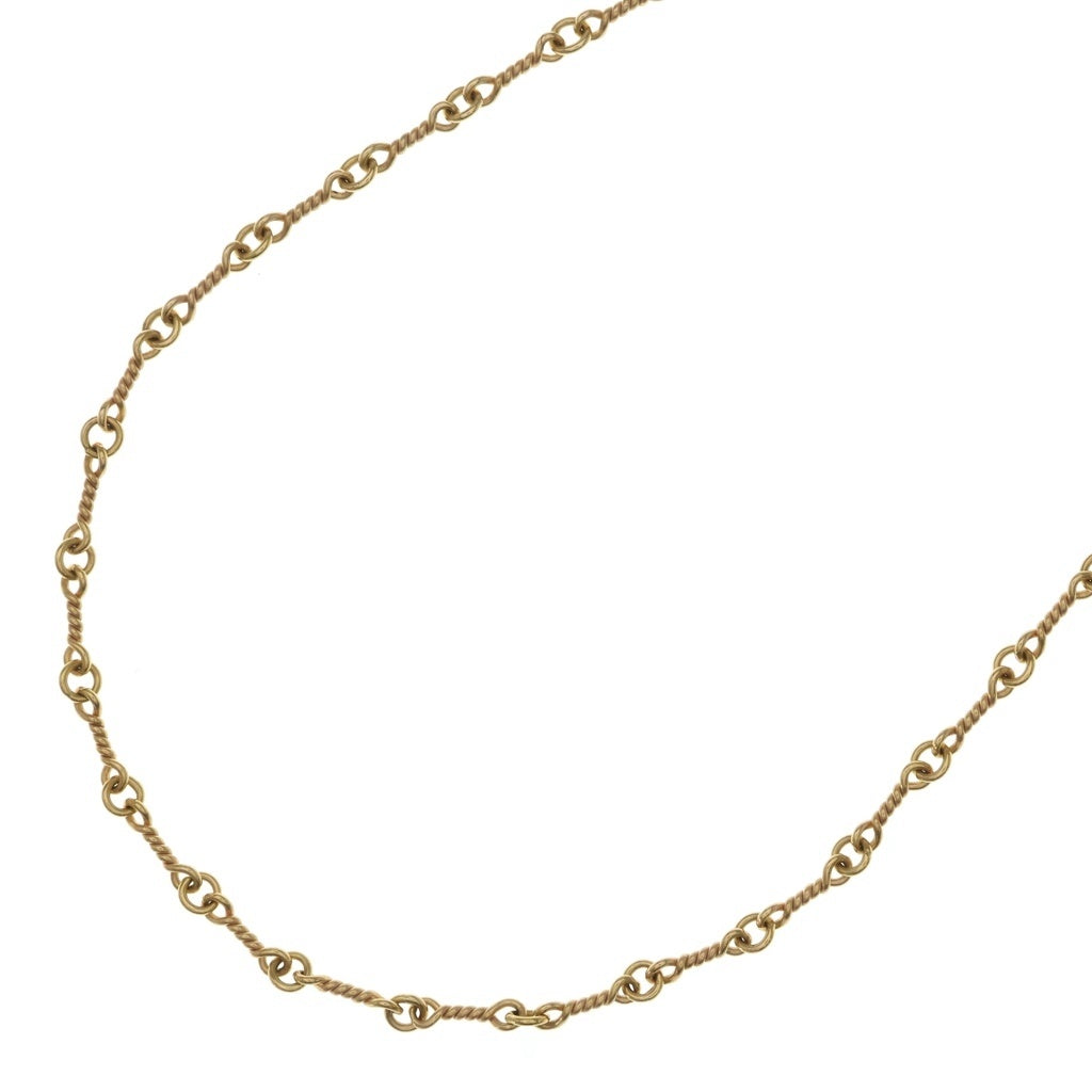 CHROME HEARTS(クロムハーツ) 22K NECKCHAIN T20 ツイストチェーンネックレス 20inch ゴールド BCA015