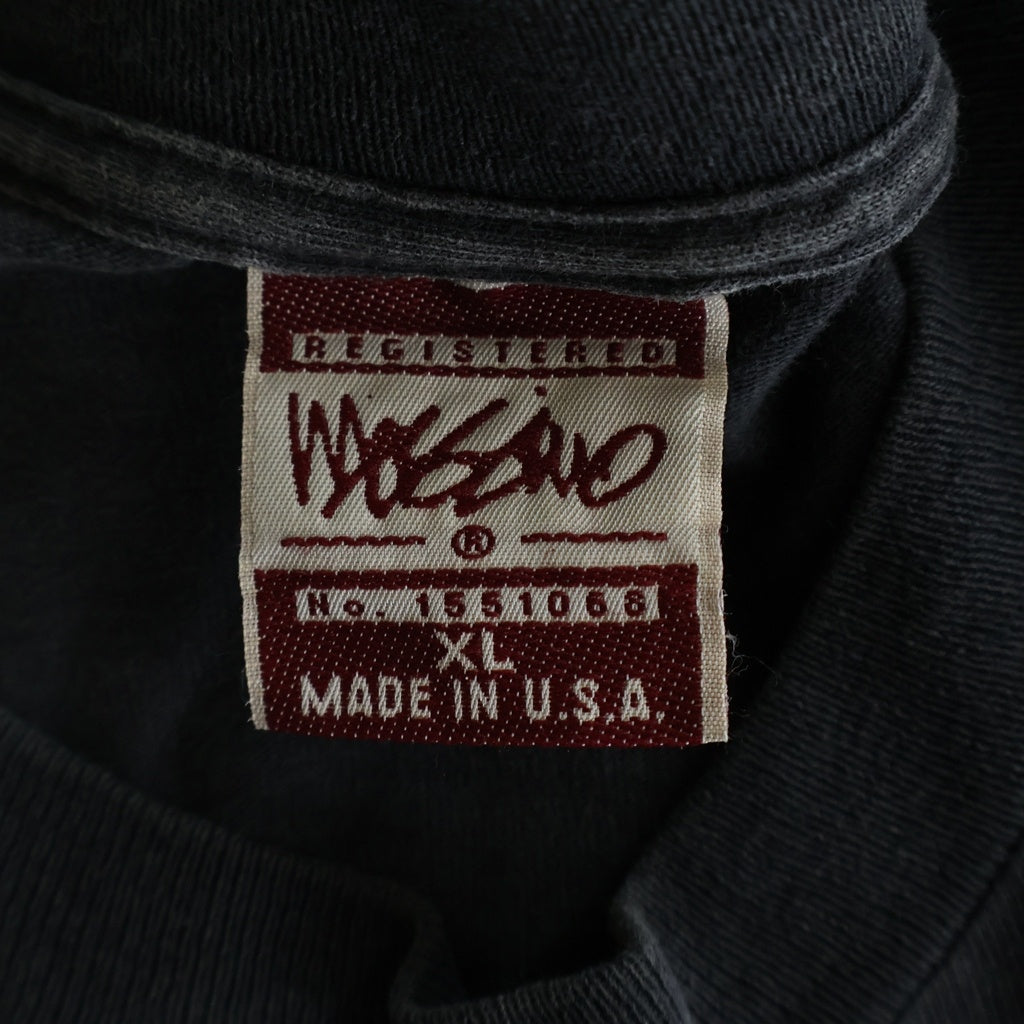 VINTAGE(ヴィンテージ) 90s MOSSIMO モッシモ USA製 袖プリ ロングスリーブカットソー ブラック