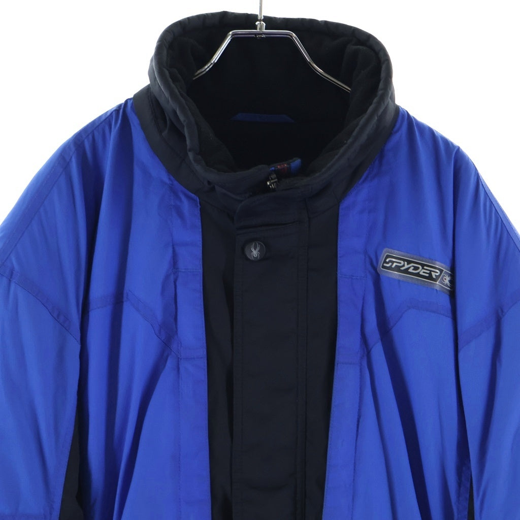 SP5DER(スパイダー) 90s-00s XT5000 裾バックスパイダーロゴ 切替 ナイロンジャケット ブルー