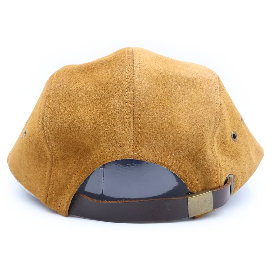 NO BRAND(ノーブランド) QUAKER MARINE SUPPLY BEAMS別注 ロングビルキャップ スウェード つば裏グリーン キャップ ベージュ 38-41-0435-395