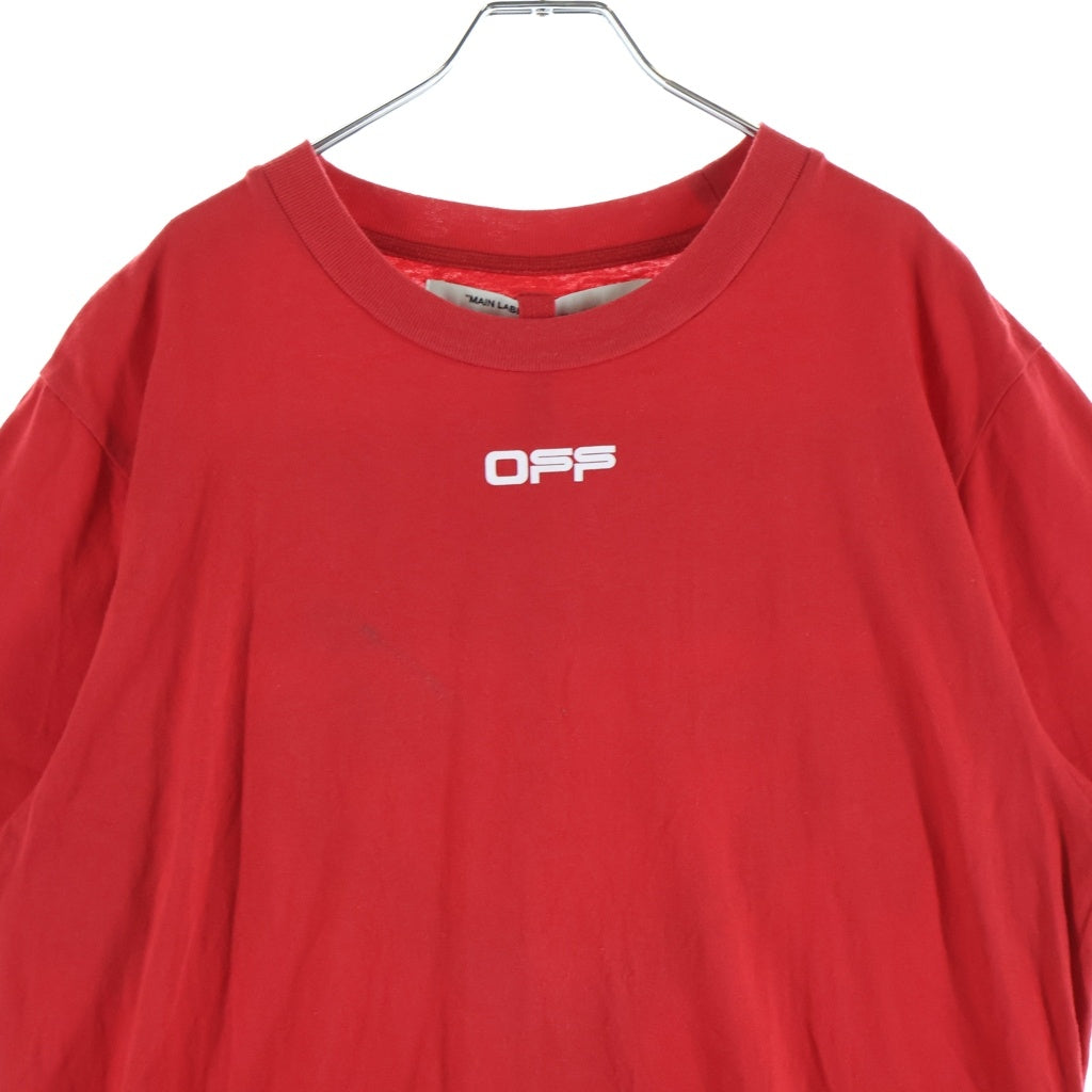 OFF-WHITE(オフホワイト) 20SS AIRPORT TAPE S/S SLIM TEE エアポートテープ クルーネックTシャツ レッド OMAA027S20185003