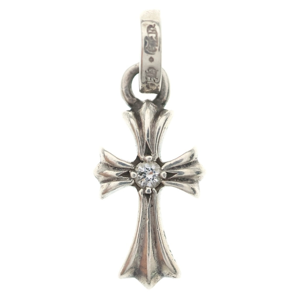 CHROME HEARTS(クロムハーツ) CRS BBYFAT DMND ベイビーファットクロス 両面1ダイヤ ペンダントトップ シルバー BCA238