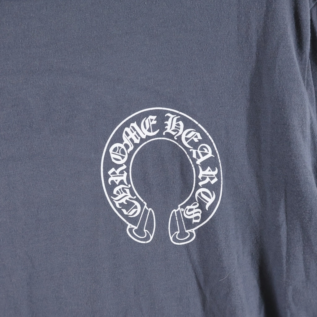 CHROME HEARTS(クロムハーツ) Tバーバックプリント 半袖Tシャツ クルーネックカットソー グレー