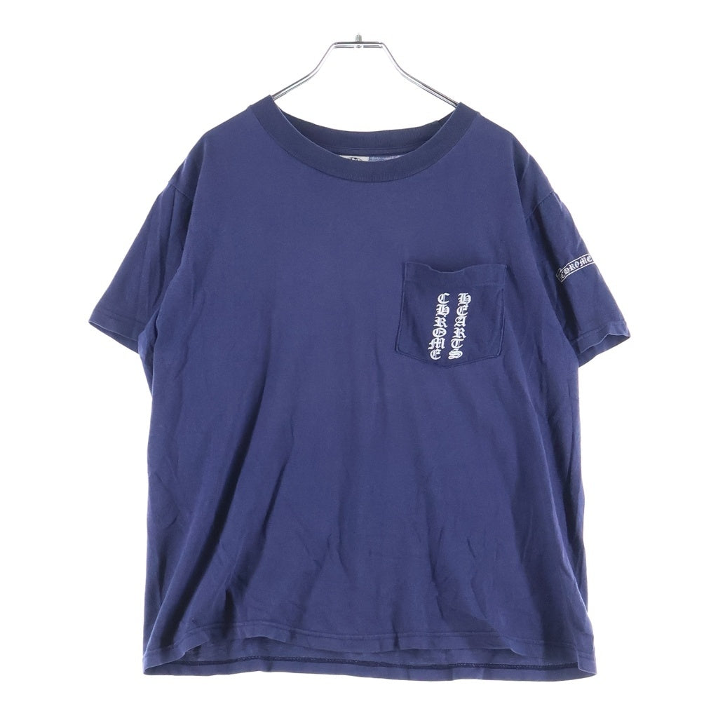 CHROME HEARTS(クロムハーツ) OLD S/S オールド バックスクロールラベルプリント 半袖Tシャツカットソー ネイビー