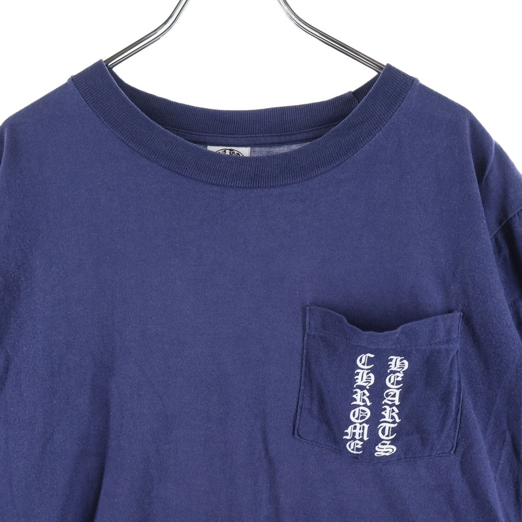 CHROME HEARTS(クロムハーツ) OLD S/S オールド バックスクロールラベルプリント 半袖Tシャツカットソー ネイビー