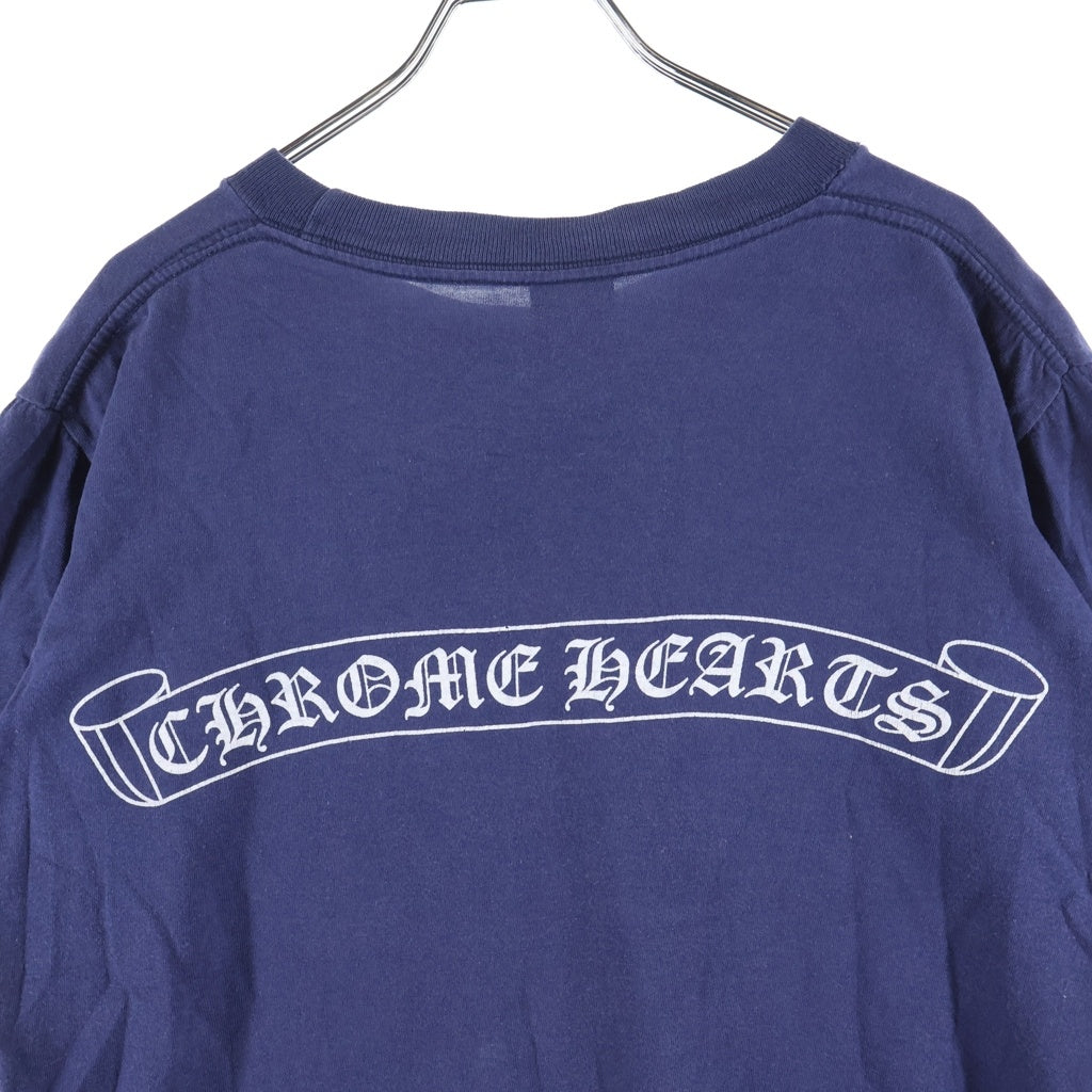 CHROME HEARTS(クロムハーツ) OLD S/S オールド バックスクロールラベルプリント 半袖Tシャツカットソー ネイビー