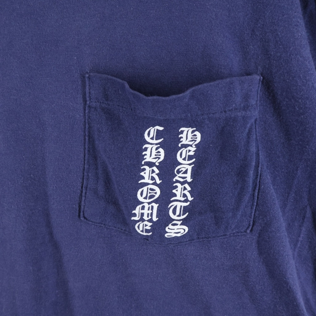 CHROME HEARTS(クロムハーツ) OLD S/S オールド バックスクロールラベルプリント 半袖Tシャツカットソー ネイビー