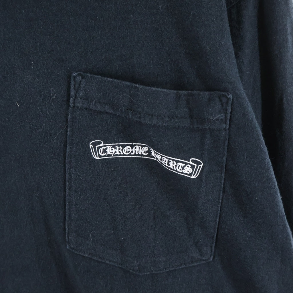 CHROME HEARTS(クロムハーツ) SCROLL LABEL L/S スクロールラベル アームプリント長袖Tシャツ ホワイト