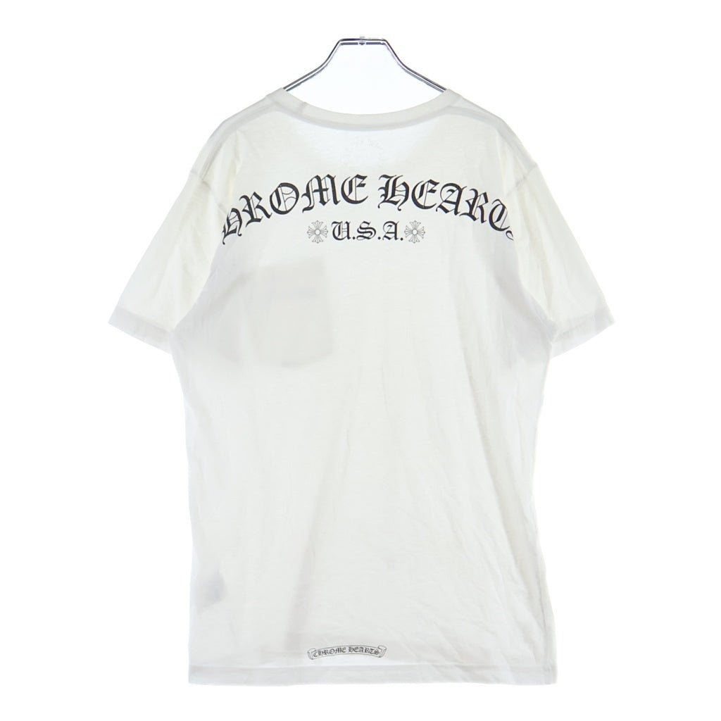 CHROME HEARTS(クロムハーツ) バック アーチ ロゴ プリント 半袖 Tシャツ カットソー ホワイト