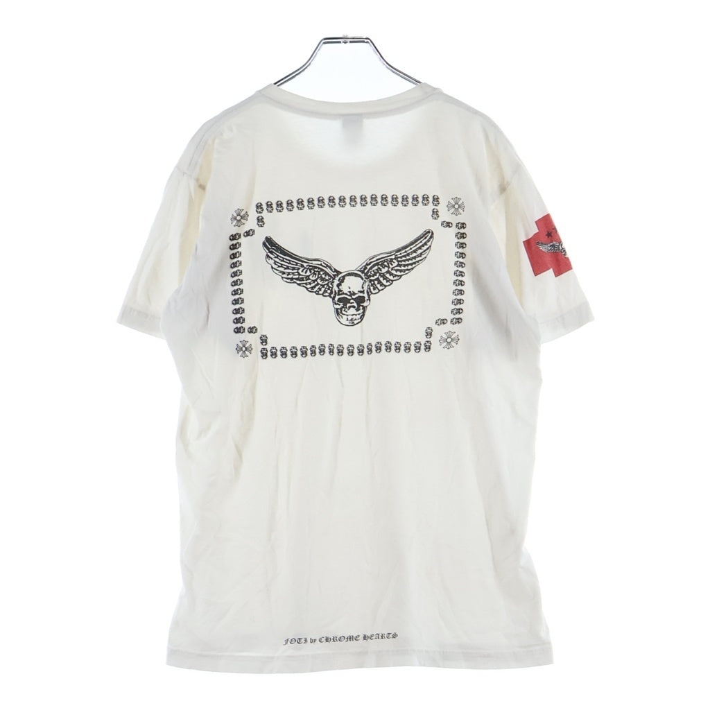 CHROME HEARTS(クロムハーツ) OLD JOE FOTI Back CH Plus Skull Wing Print Tee オールド ジョーフォティ バックCHプラス スカルウィング 半袖Tシャツカットソー ホワイト