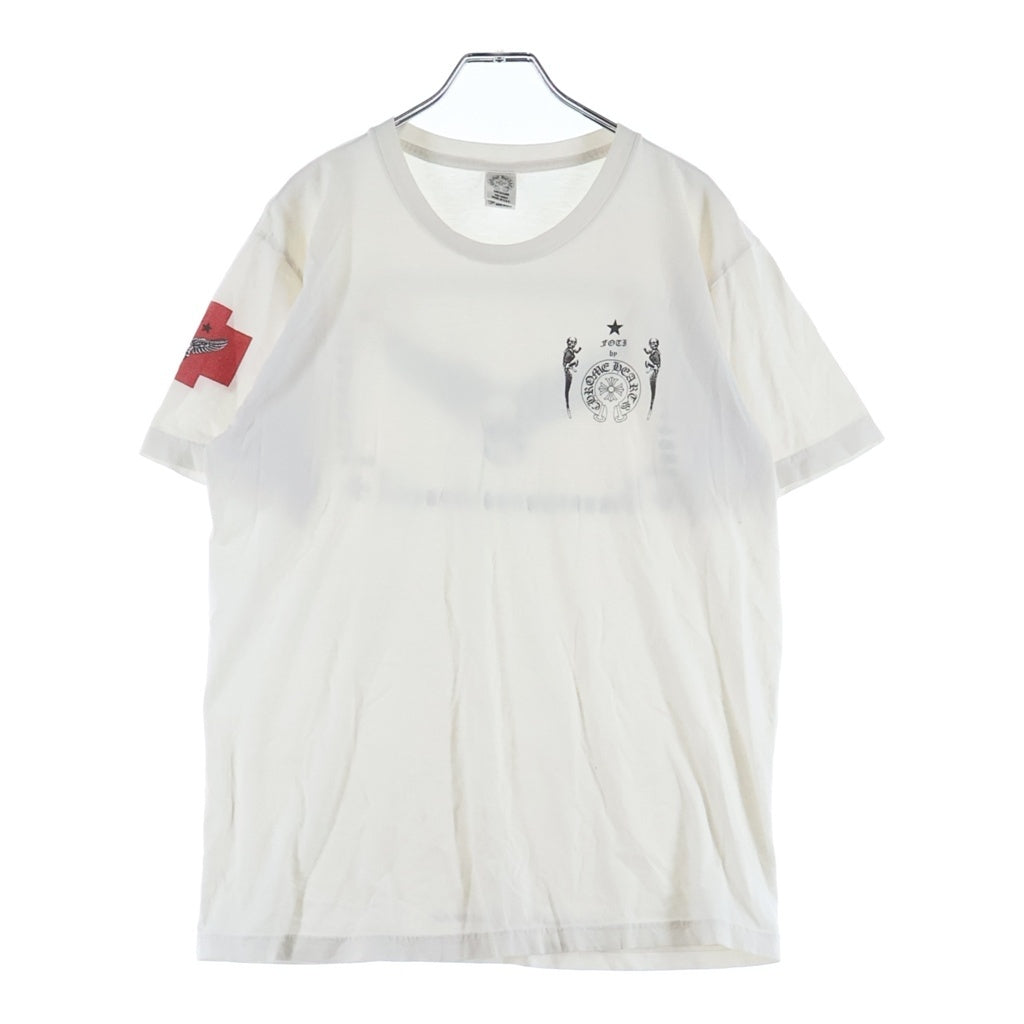 CHROME HEARTS(クロムハーツ) OLD JOE FOTI Back CH Plus Skull Wing Print Tee オールド ジョーフォティ バックCHプラス スカルウィング 半袖Tシャツカットソー ホワイト