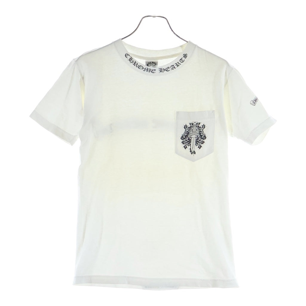 CHROME HEARTS(クロムハーツ) OLD VINE DAGGER LOGO S/S TEE オールド ヴァインダガーロゴプリント Tシャツカットソー ホワイト