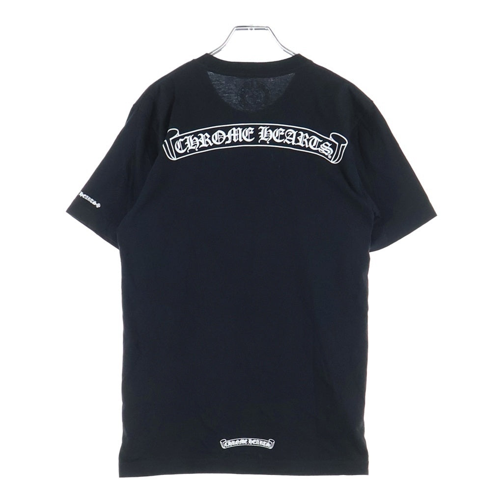 CHROME HEARTS(クロムハーツ) SCROLL LABEL S/S TEE スクロールラベルプリント クルーネックポケット半袖Tシャツ ブラック