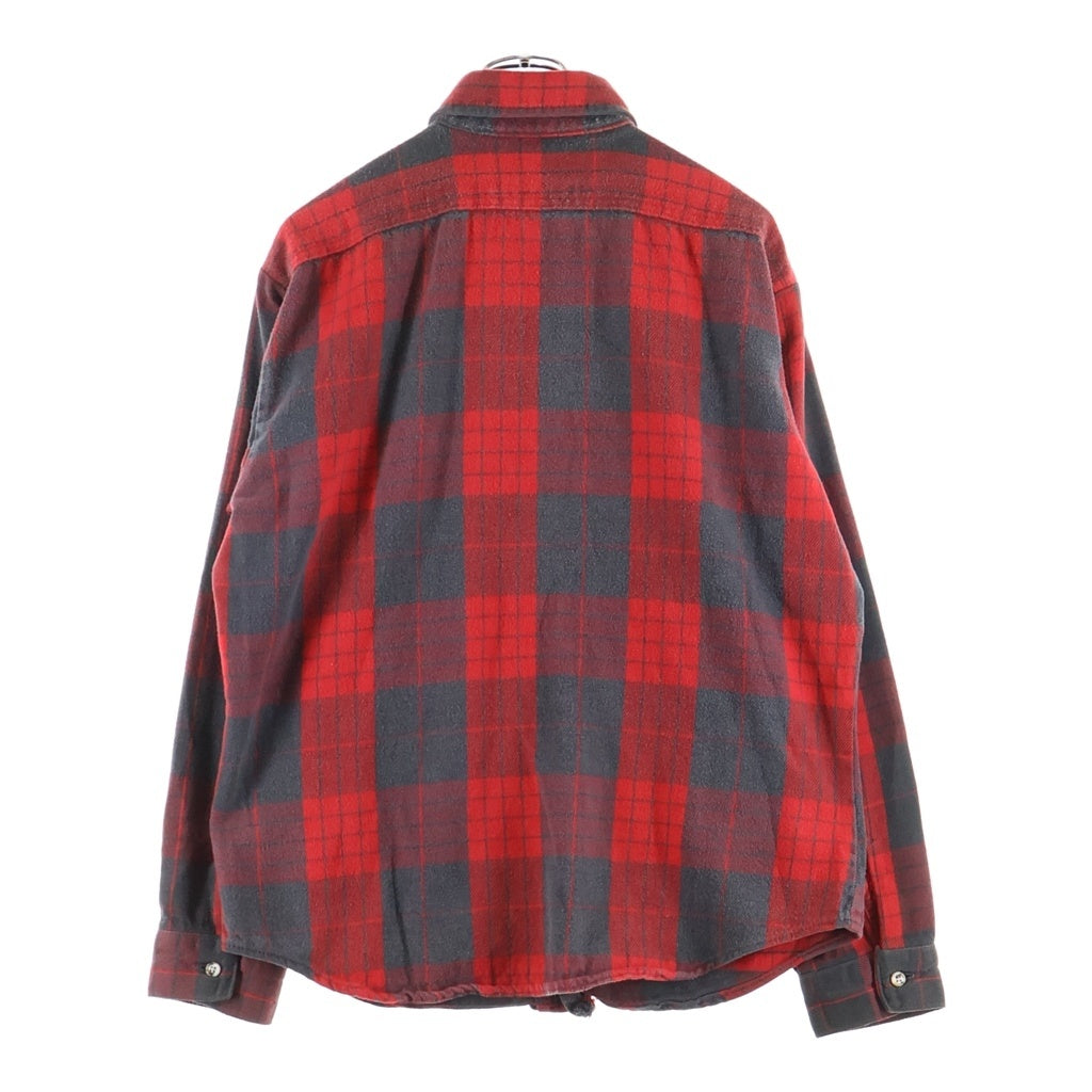 VINTAGE(ヴィンテージ) 90s 赤黒チェック ダブルフラップ フランネル ヘビネルシャツ レッド