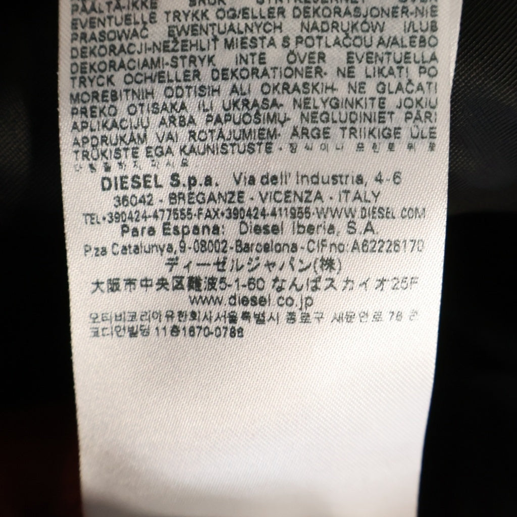 DIESEL(ディーゼル) L-RUSCHA トロンプルイユ ジップアップ シングル ライダースジャケット レッド A14493