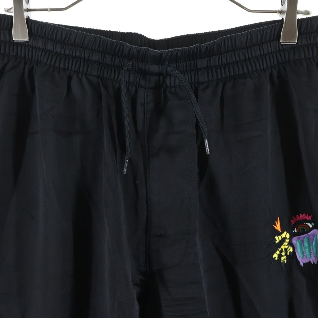 WTAPS(ダブルタップス) 18AW CRIBS/TROUSERS.RACO. SATIN クリブストラウザーズ サテン パンツ ブラック 182BRDT-PTM01
