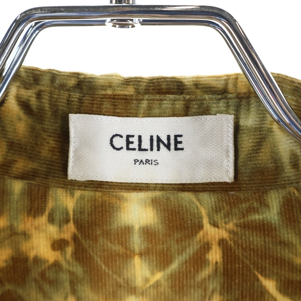 CELINE(セリーヌ) 22SS サンセットタイダイコーデュロイ長袖シャツ ブラウン 2C718407Q