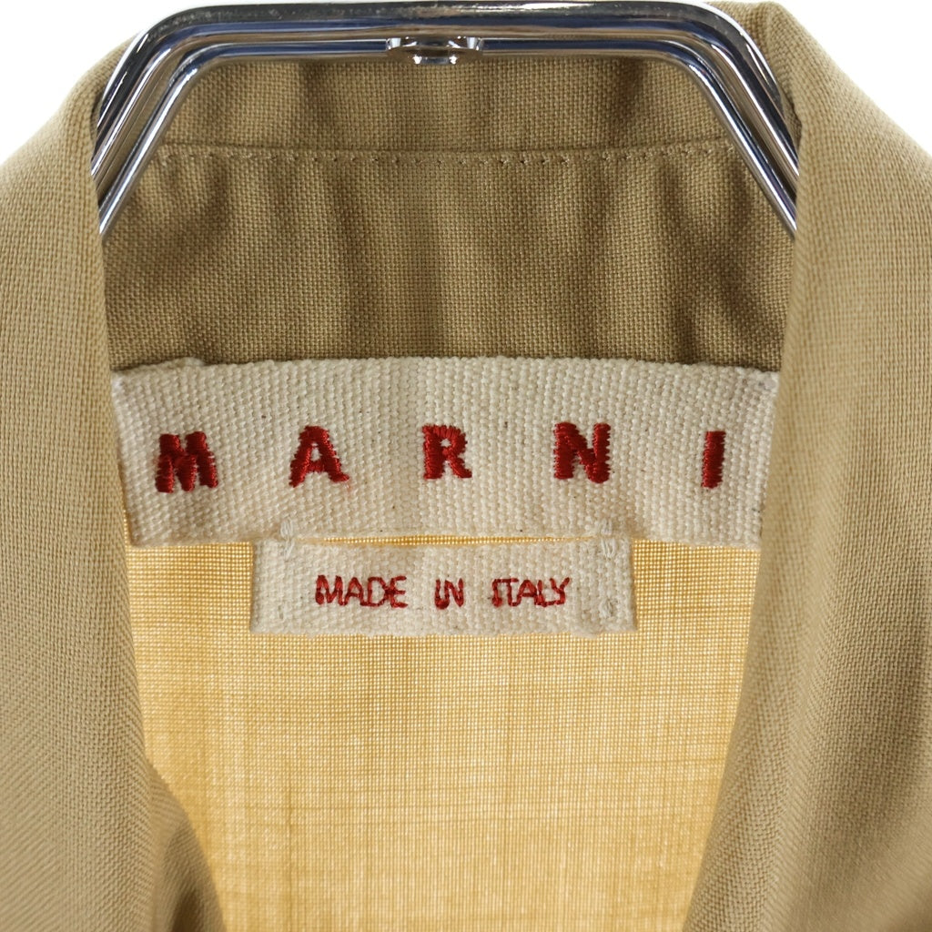 MARNI(マルニ) 23SS Tropical Wool Stitched Shirt トロピカルウールステッチシャツ ブラウン CUMU0265S7 TW839