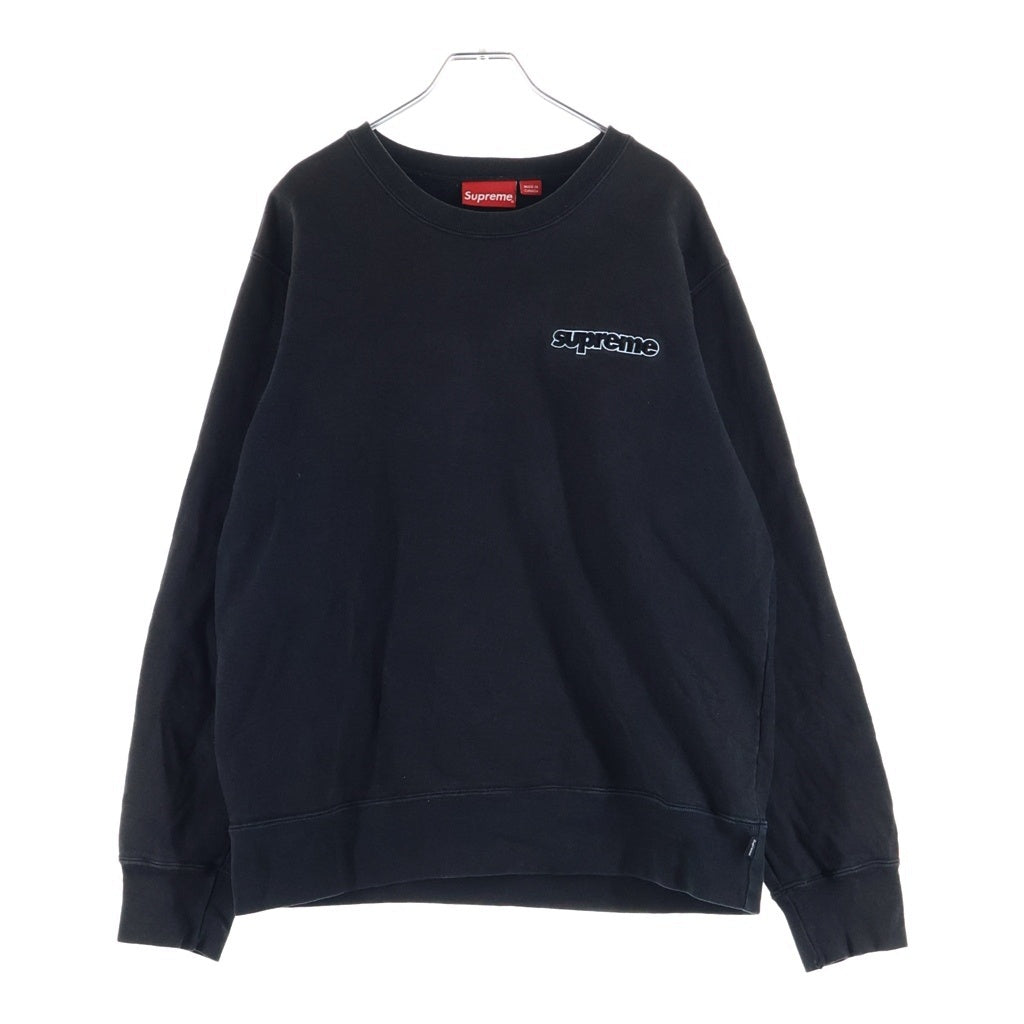 SUPREME(シュプリーム) 18AW Connect Crewneck Sweatshirt ロゴ刺繍 スウェットトレーナー ブラック