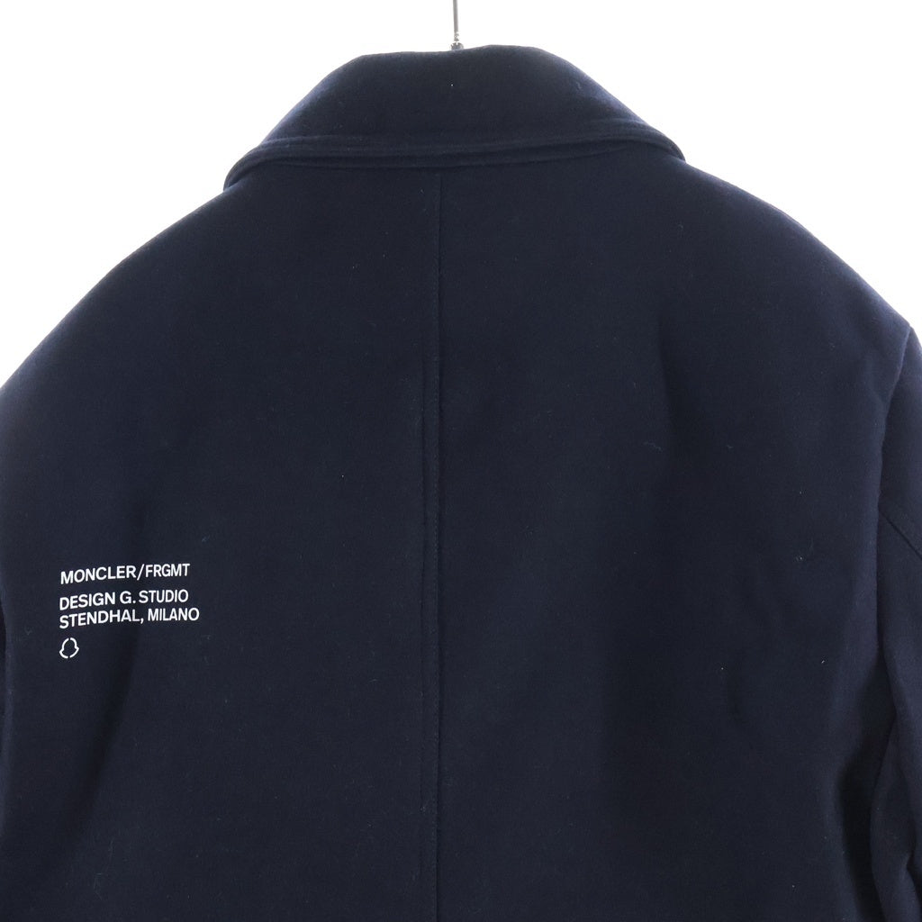 MONCLER(モンクレール) 21AW FRAGMENT HIROSHI FUJIWARA 藤原ヒロシ TOLIMAN トリマン Pコート ウール ネイビー G209U1B00004